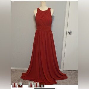 Azazie Terracotta Harper Dress